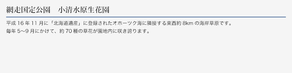 網走国定公園 小清水原生花園