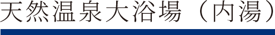 天然温泉大浴場（内湯）