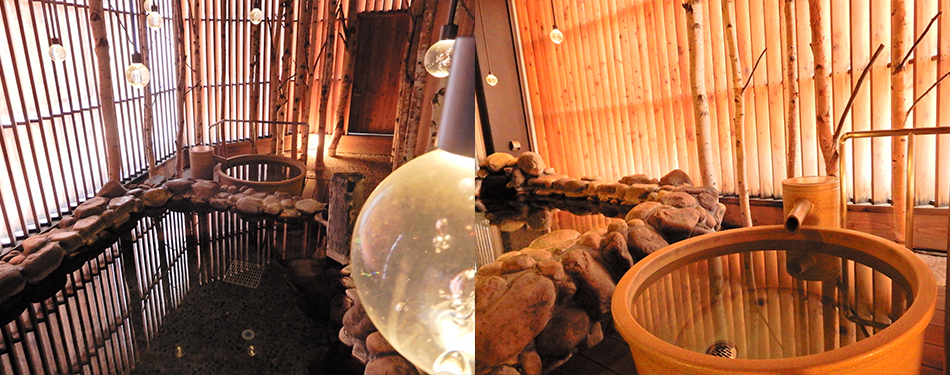 外気浴・檜風呂（天然温泉）