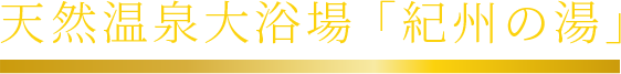 天然温泉大浴場 「紀州の湯」